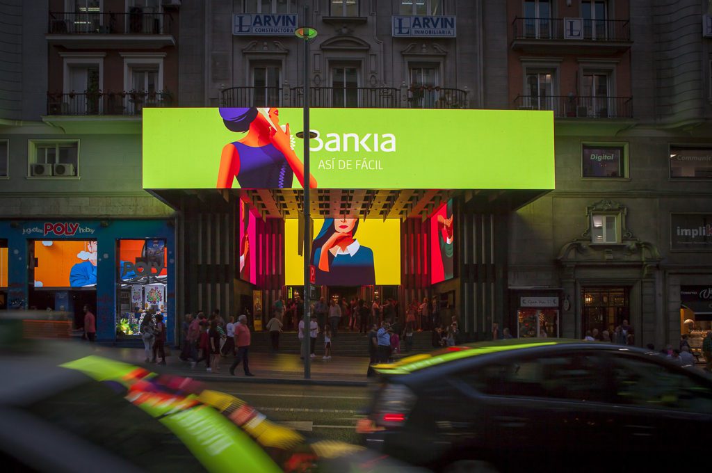 Digital advertisings for Bankia in Spain