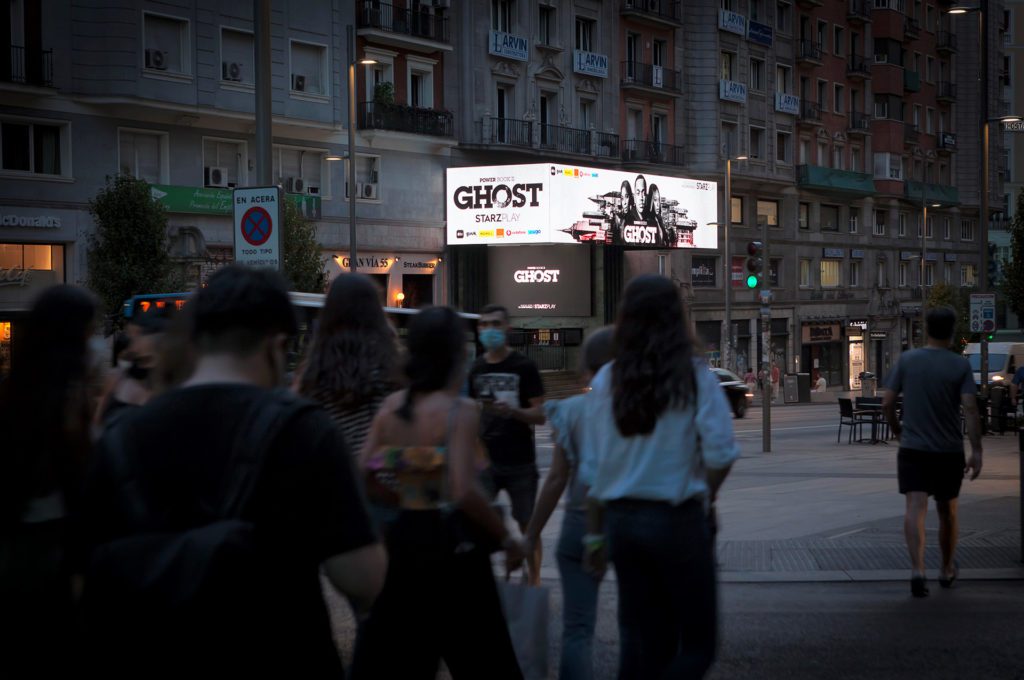 Ecran publicitaire DEFI Ghost en Espagne