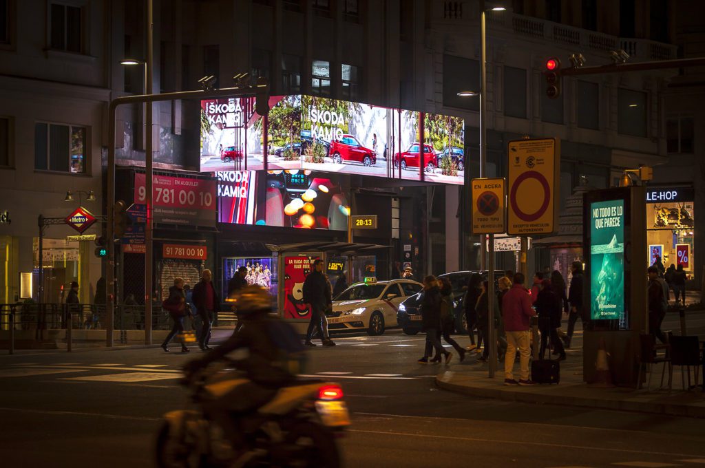 Digital advertisings for Skoda in Spain
