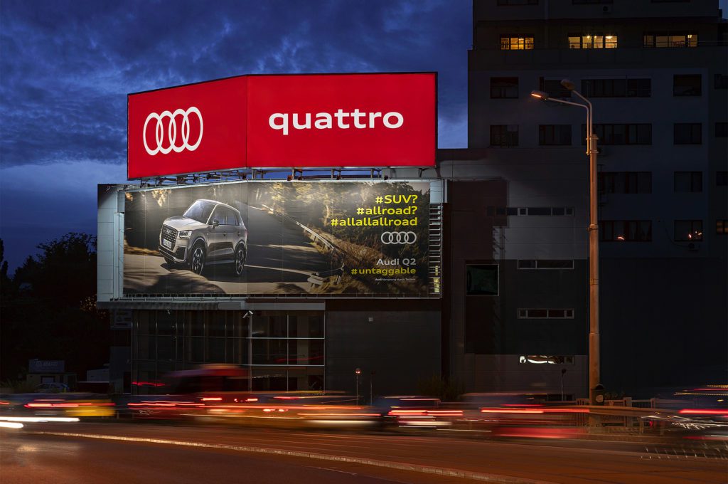 Spectacular banners for Audi in Romania