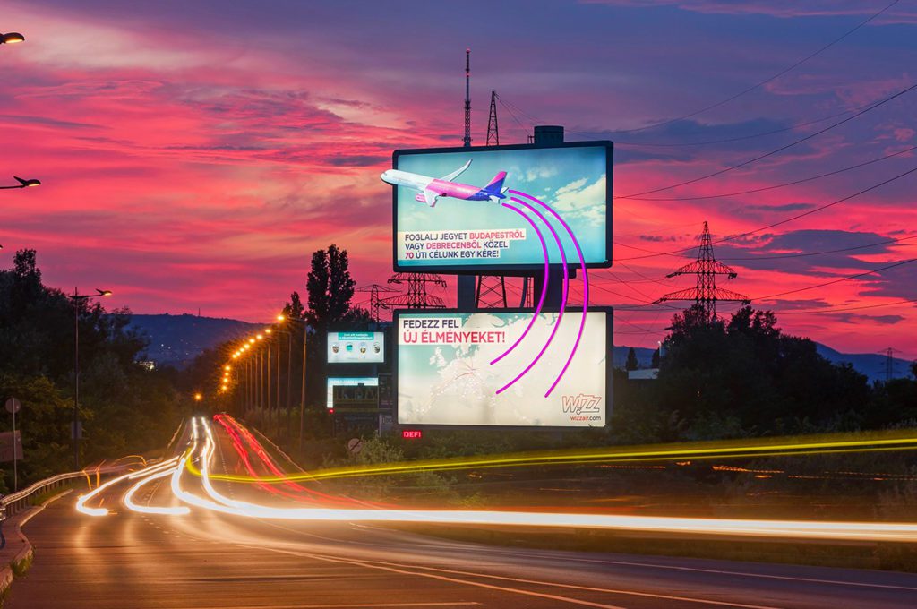 Spectacular banners for Wizzair in Hungary