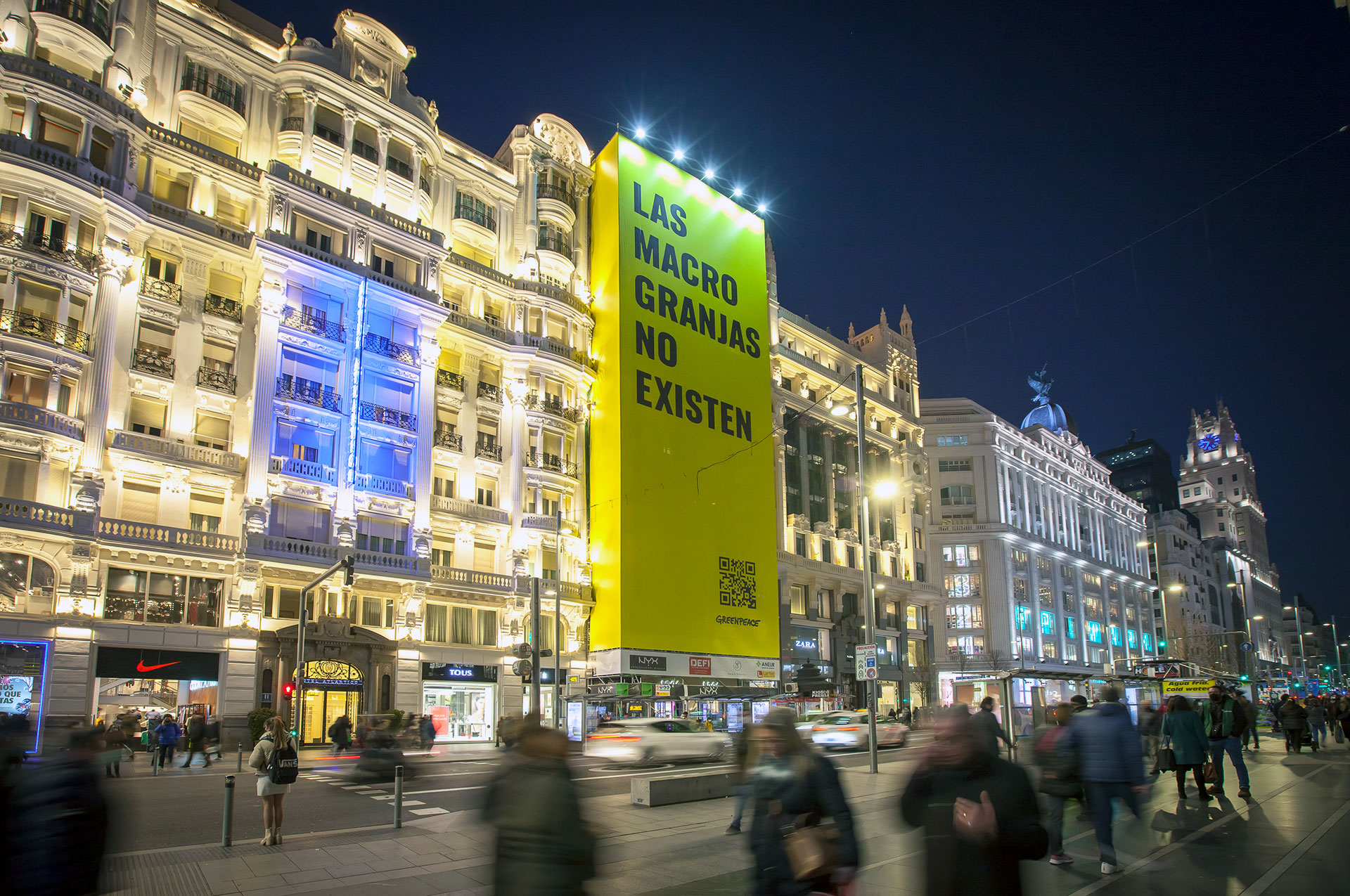 Campagne publicitaire Greenpeace Madrid