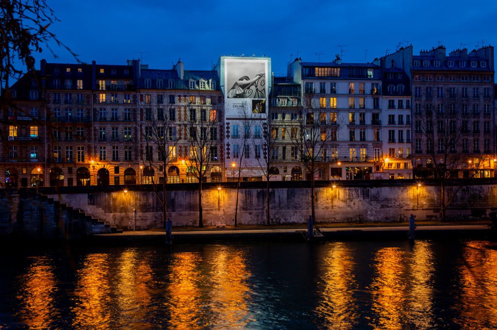 Campagne Céline à Paris de nuit