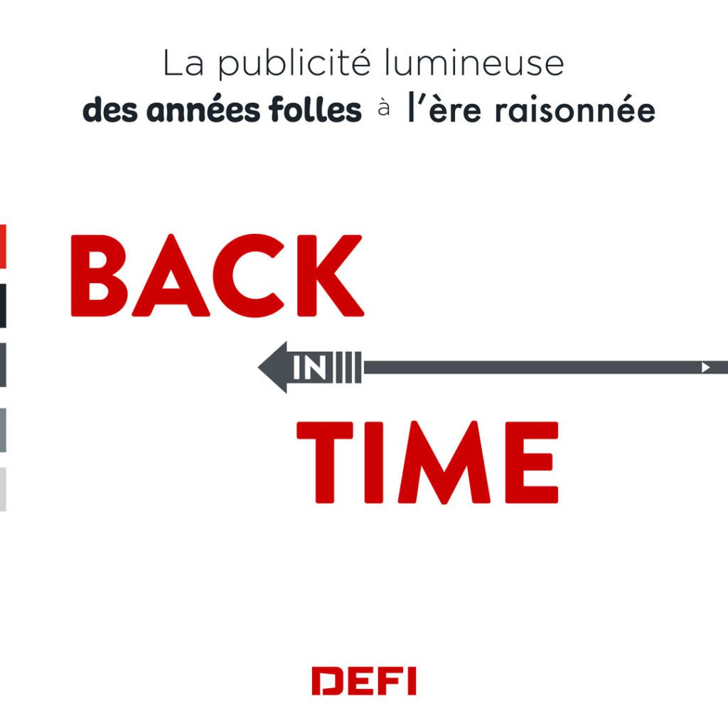 Carrousel publicité lumineuse back in time slide 1