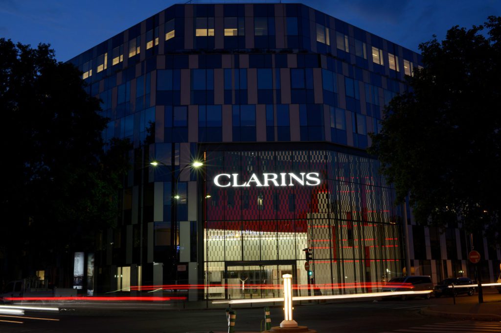 Clarins sign in Paris, 2014