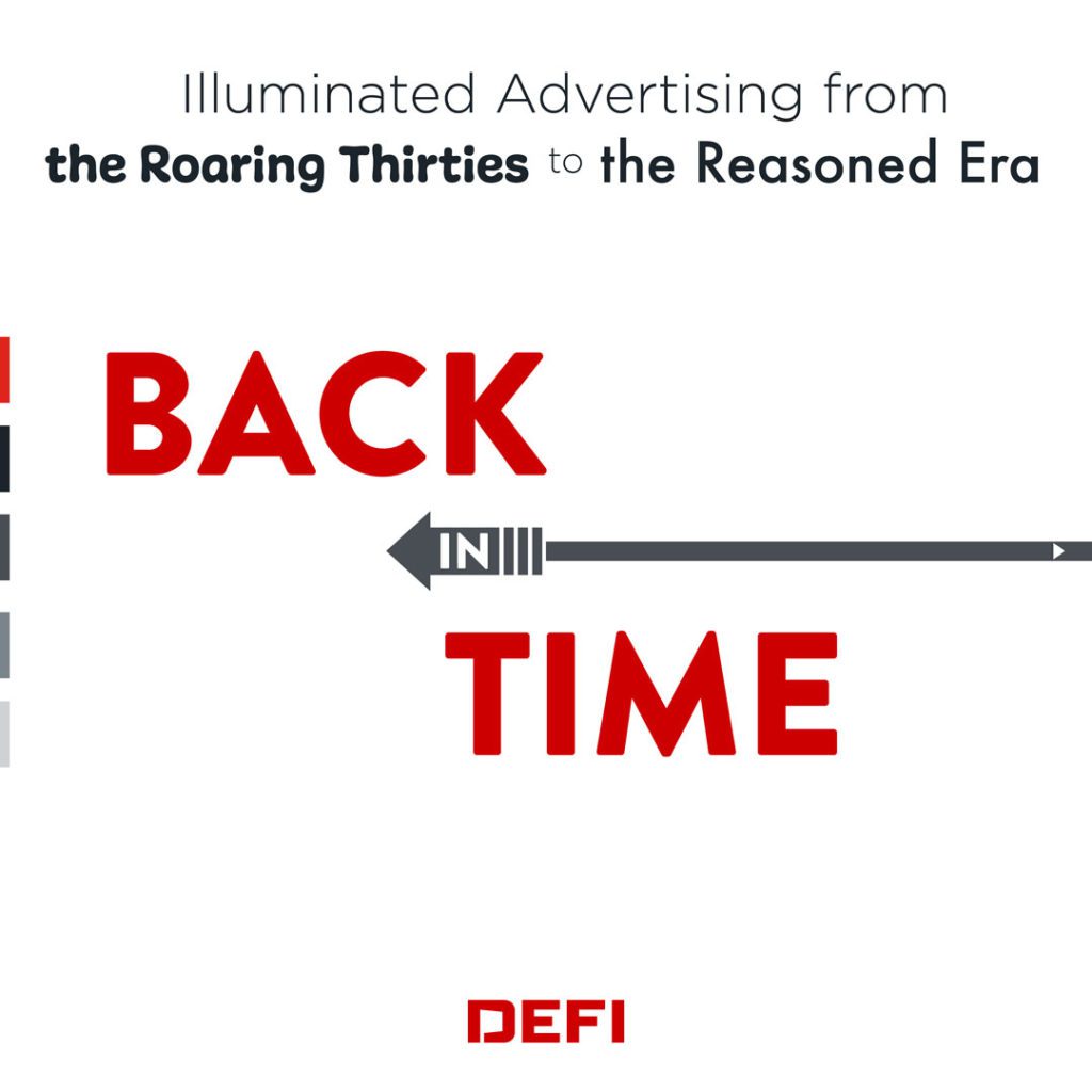 Carousel illuminated advertising back in time slide 1