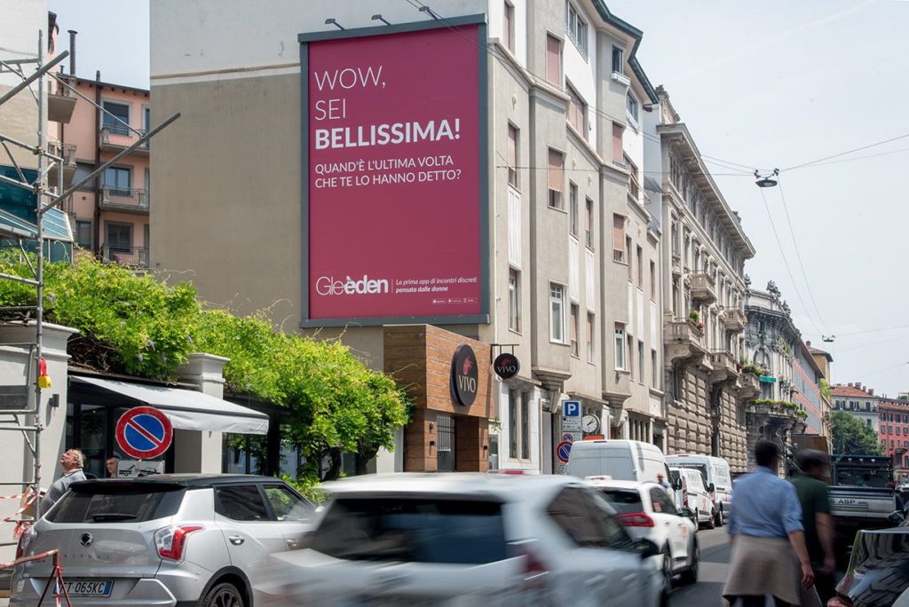 Focus Italy: Advertising banner for Gleeden