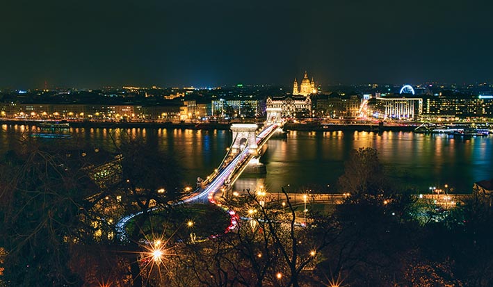 Vue aérienne de Budapest en Hongrie - filiales DEFI Group Hongrie