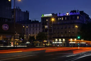 Illuminated advertising for McDonald in Paris- Montparnasse